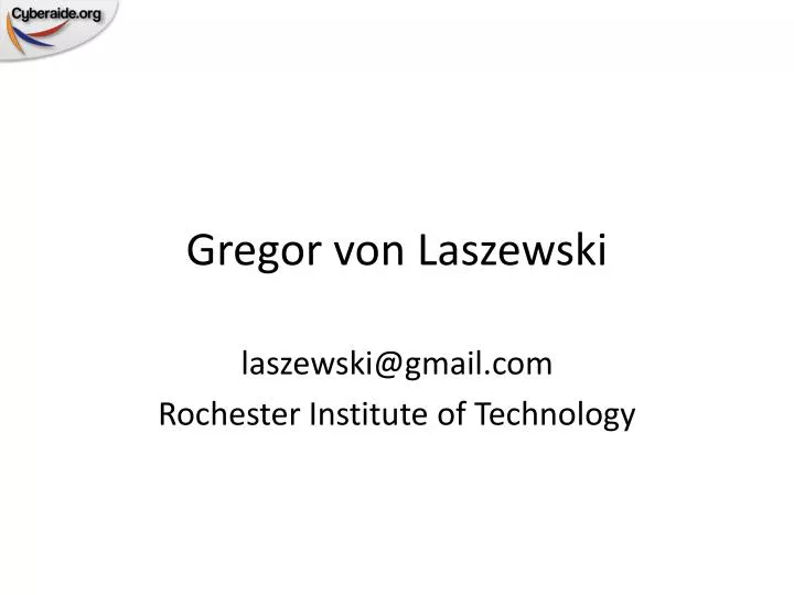 gregor von laszewski