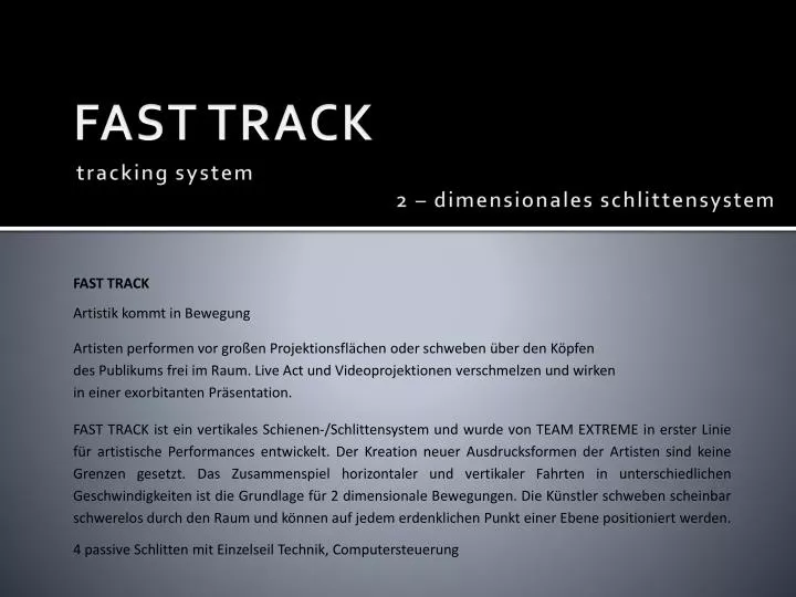 fast track