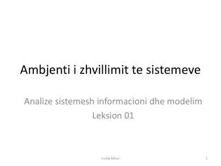 ambjenti i zhvillimit te sistemeve