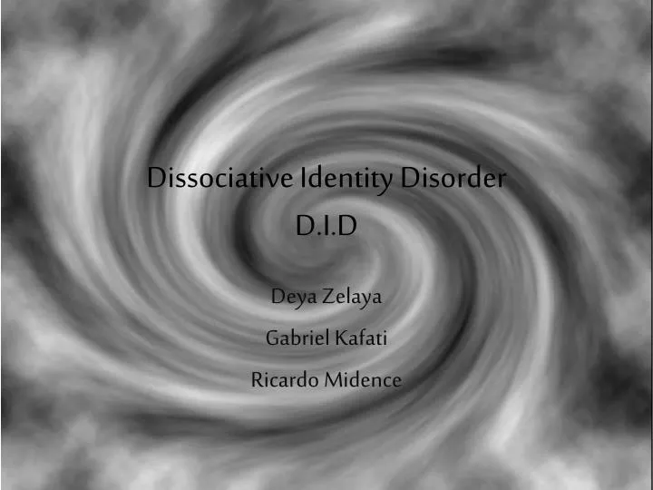 dissociative identity disorder d i d