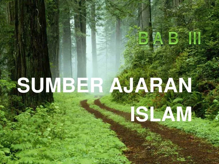 sumber ajaran islam