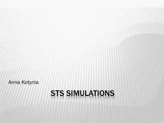 STS SIMULATIONS