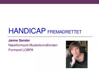 handicap fremadrettet