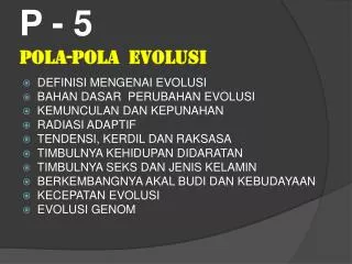 pola pola evolusi