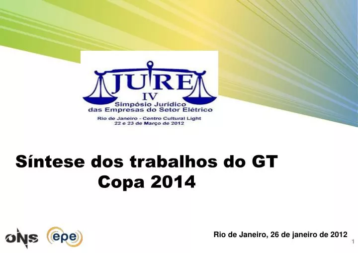 s ntese dos trabalhos do gt copa 2014