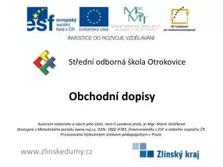 obchodn dopisy