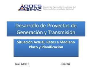 desarrollo de proyectos de generaci n y transmisi n