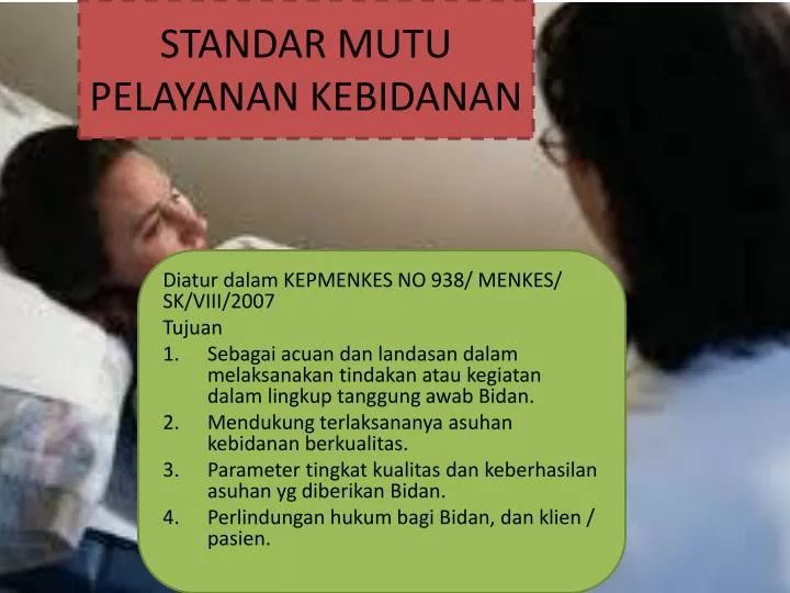 standar mutu pelayanan kebidanan