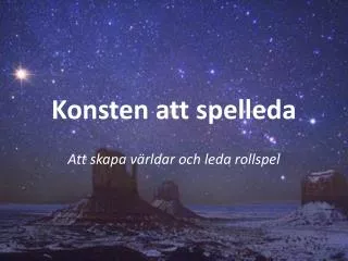 konsten att spelleda