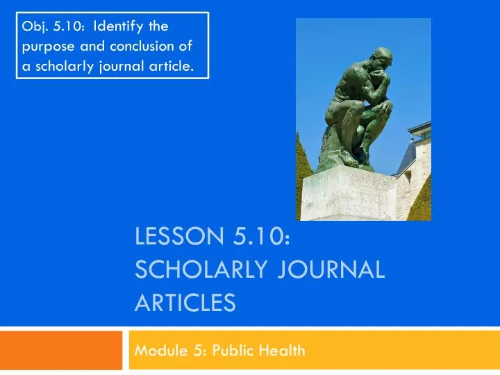 lesson 5 10 scholarly journal articles