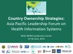 Forum Introduction &amp; Some Lessons to Date John A. Novak PhD USAID/Washington - slide 1