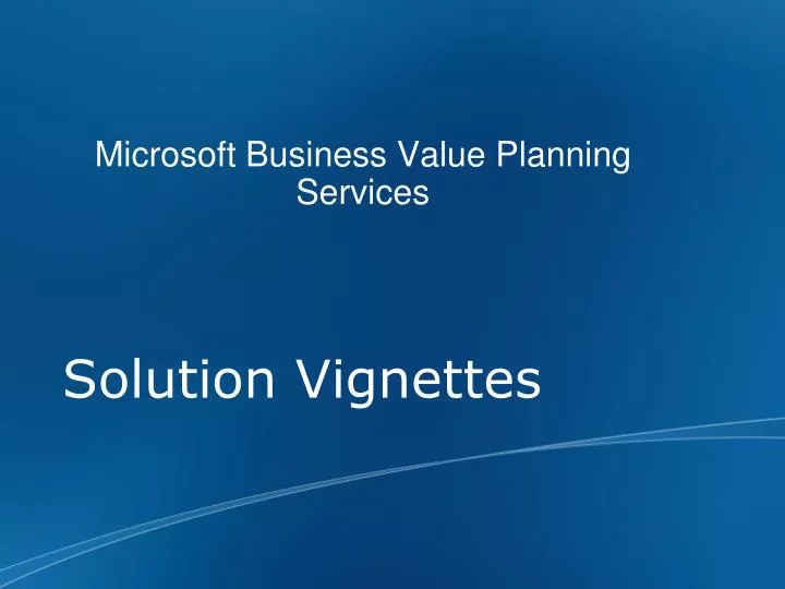 solution vignettes