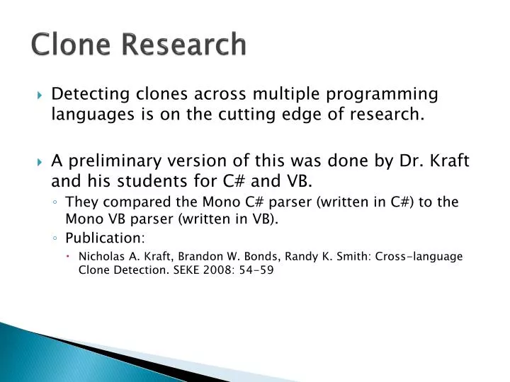 clone research