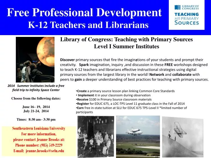 free professional development k 12 teachers and librarians