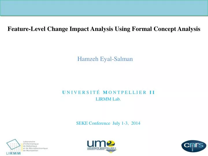 feature level change impact analysis using formal concept analysis