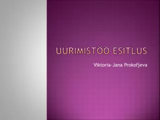 uurimist esitlus
