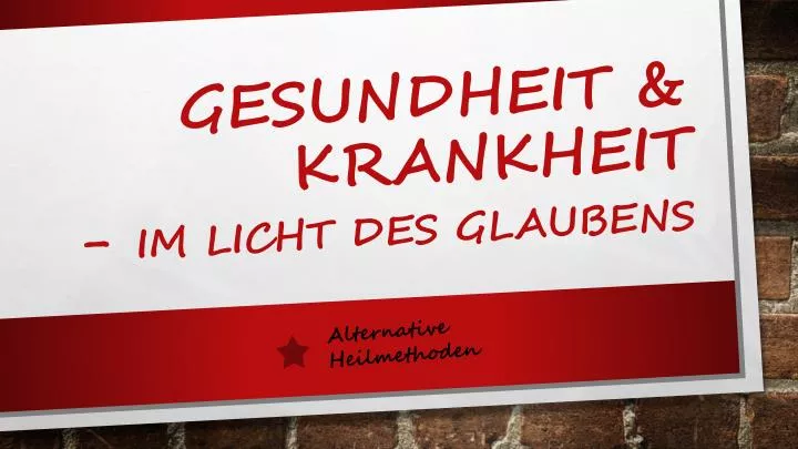 gesundheit krankheit im licht des glaubens