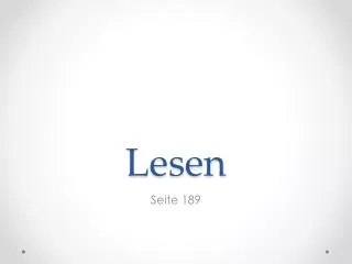 lesen