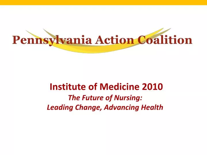 institute of medicine 2010 the future of nursing leading change advancing health