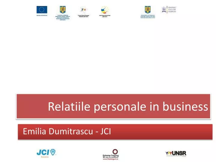 relatiile personale in business
