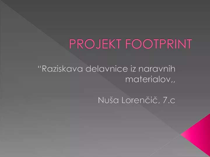 projekt footprint