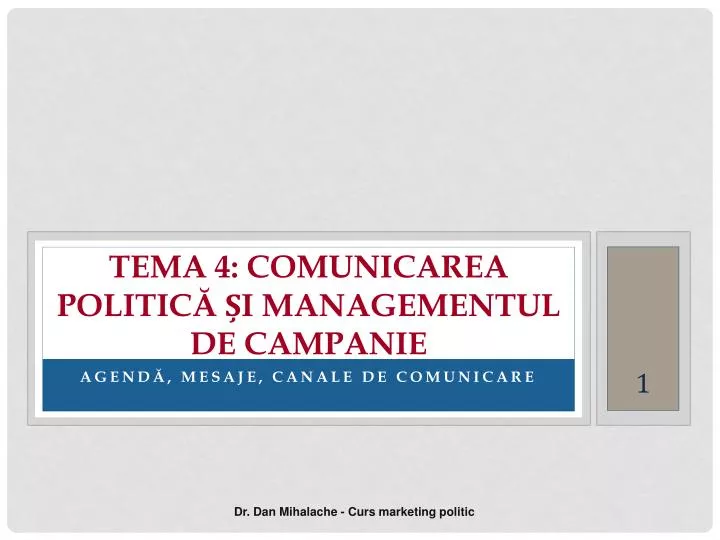 tema 4 comunicarea politic i managementul de campanie