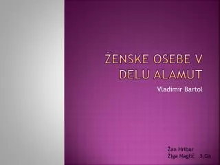 enske osebe v delu alamut