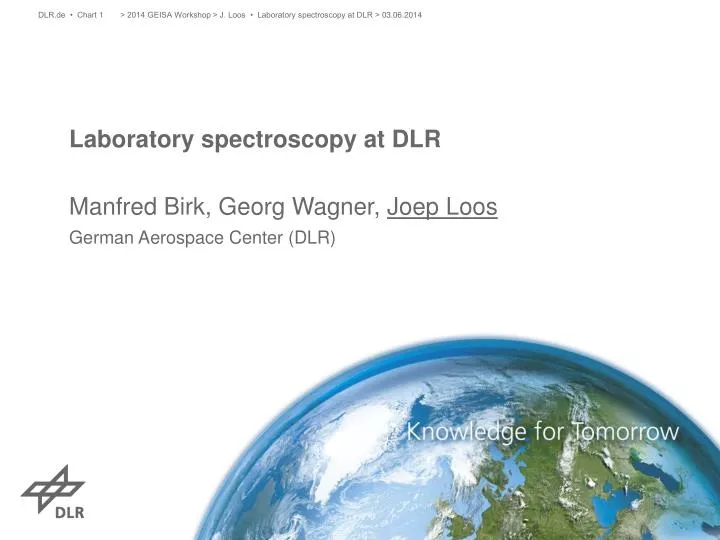 laboratory spectroscopy at dlr