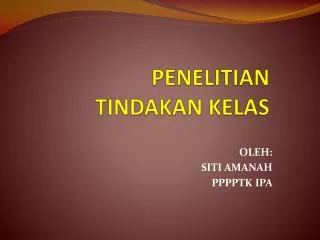 penelitian tindakan kelas