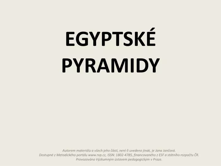 egyptsk pyramidy