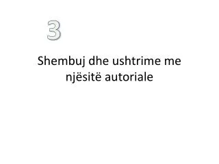 shembuj dhe ushtrime me nj sit autoriale