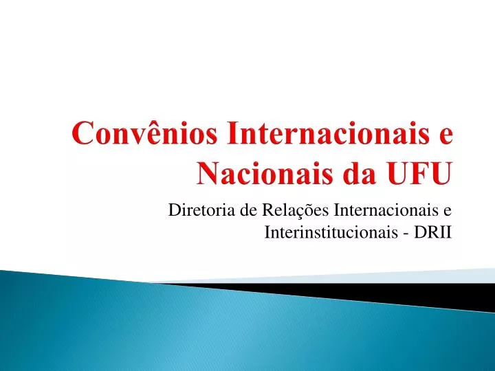 conv nios internacionais e nacionais da ufu