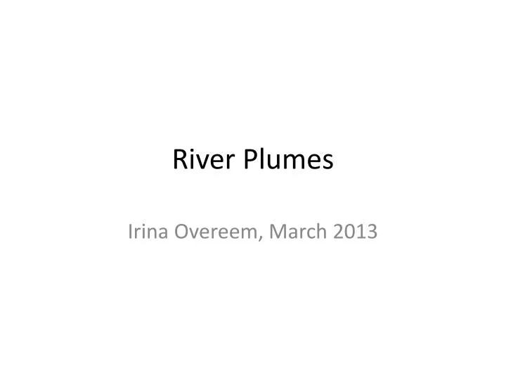 river plumes