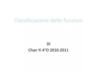 classificazione delle funzioni