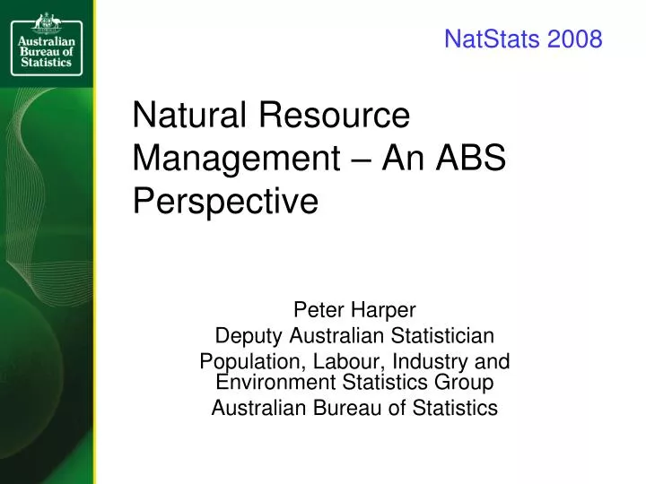 natural resource management an abs perspective
