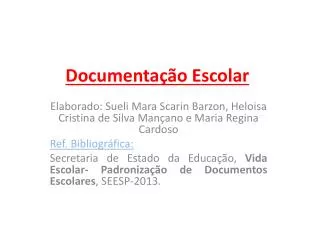 documenta o escolar