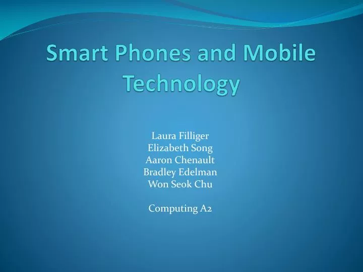 smart phones and mobile technology