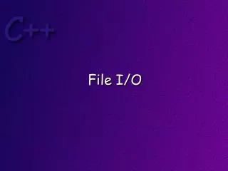 file i o