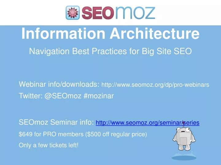information architecture navigation best practices for big site seo