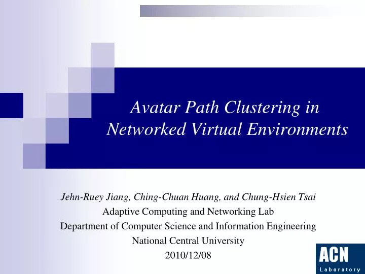 avatar path clustering in networked virtual environments