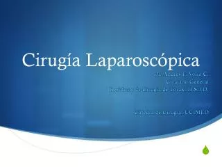 cirug a laparosc pica