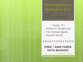 pemrograman terstruktur c