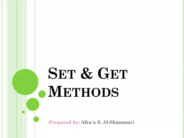 set get method s