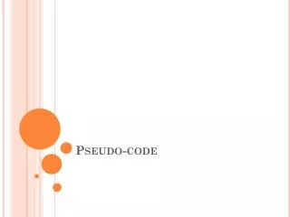 pseudo code