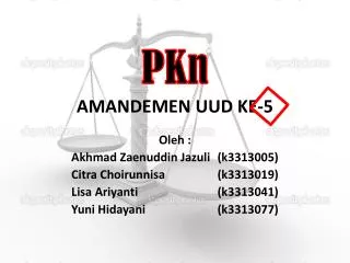 pkn amandemen uud ke 5