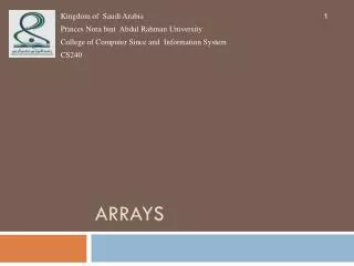 arrays