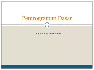 pemrograman dasar