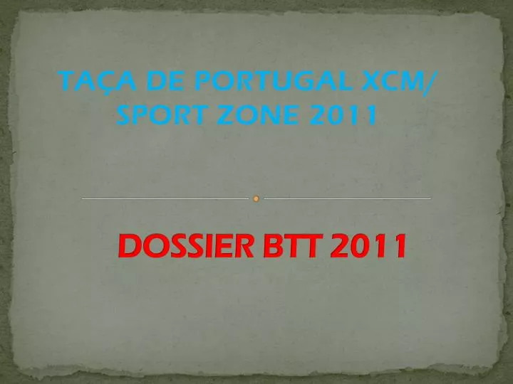 dossier btt 2011