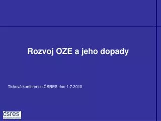 rozvoj oze a jeho dopady