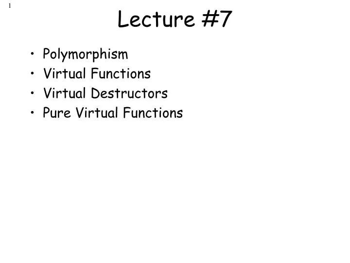 lecture 7